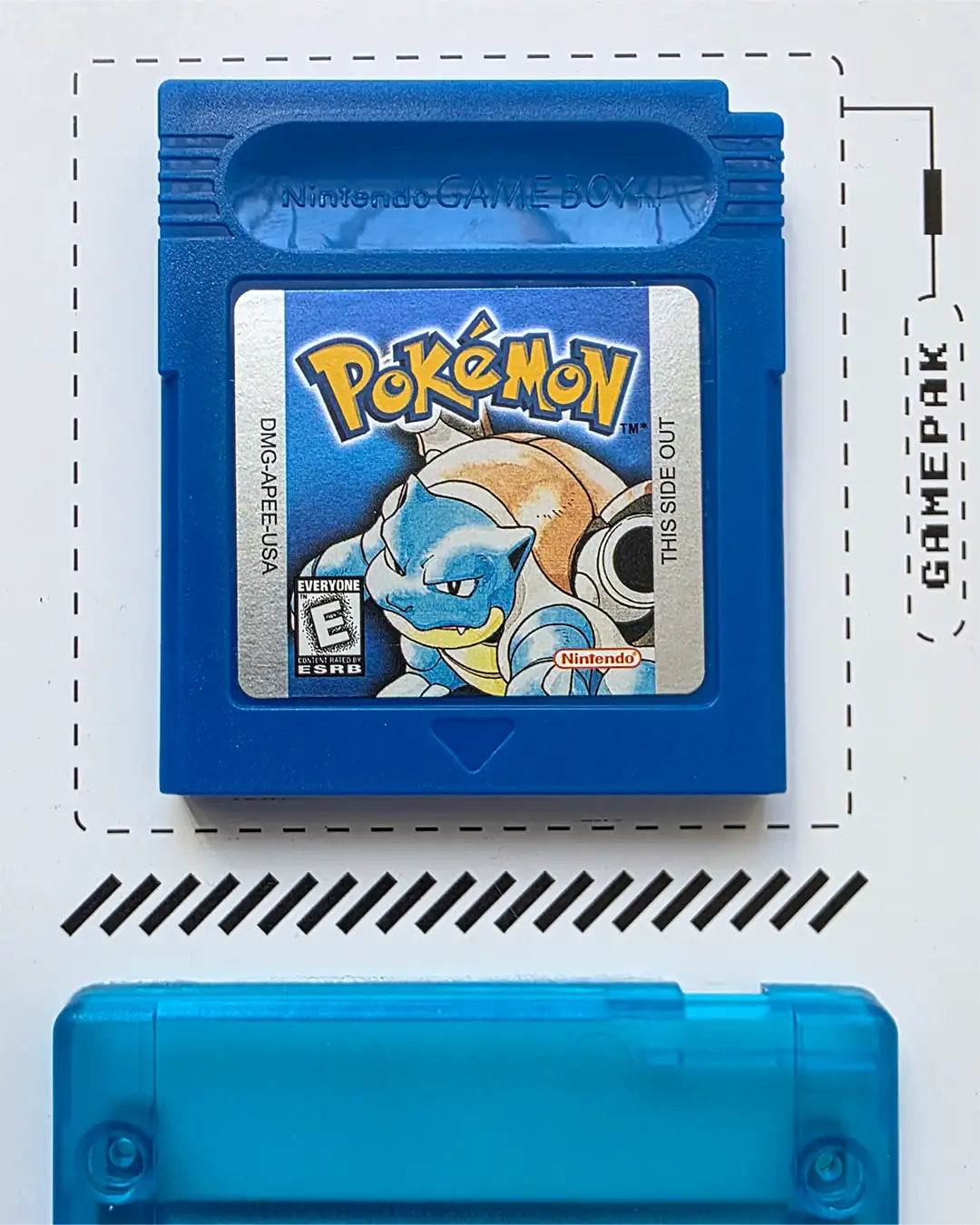 Shadowbox Game Boy Pocket en contexto: pieza colgada en pared de setup gamer o estudio