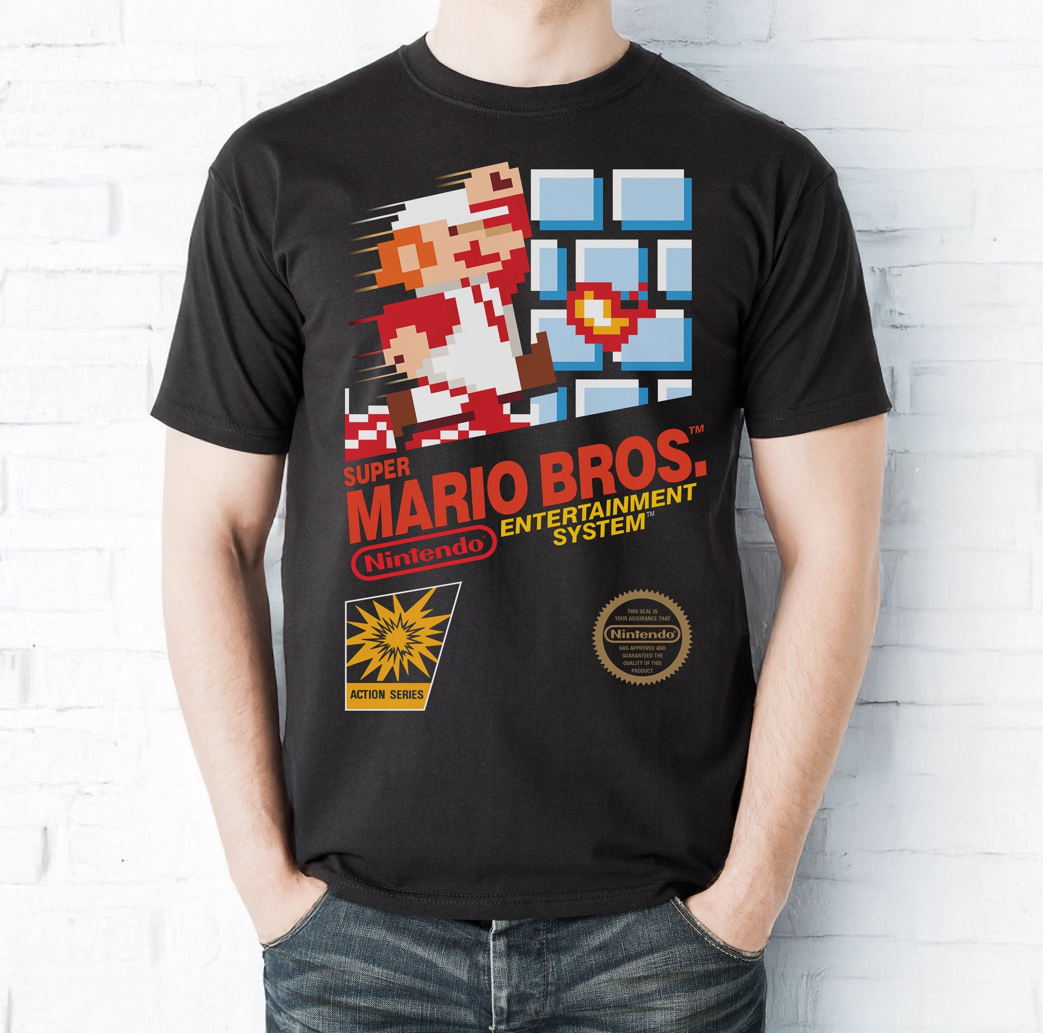 Playera Super Mario Bros. (NES cover)