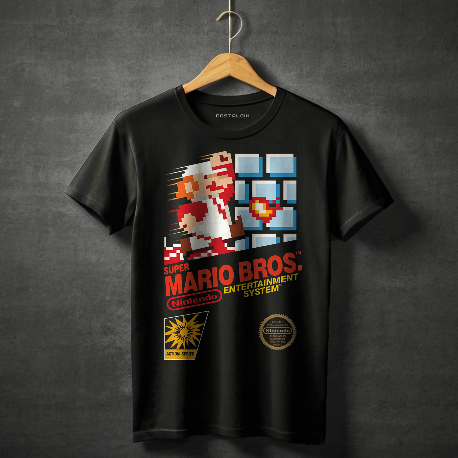 Playera Super Mario Bros. (NES cover)