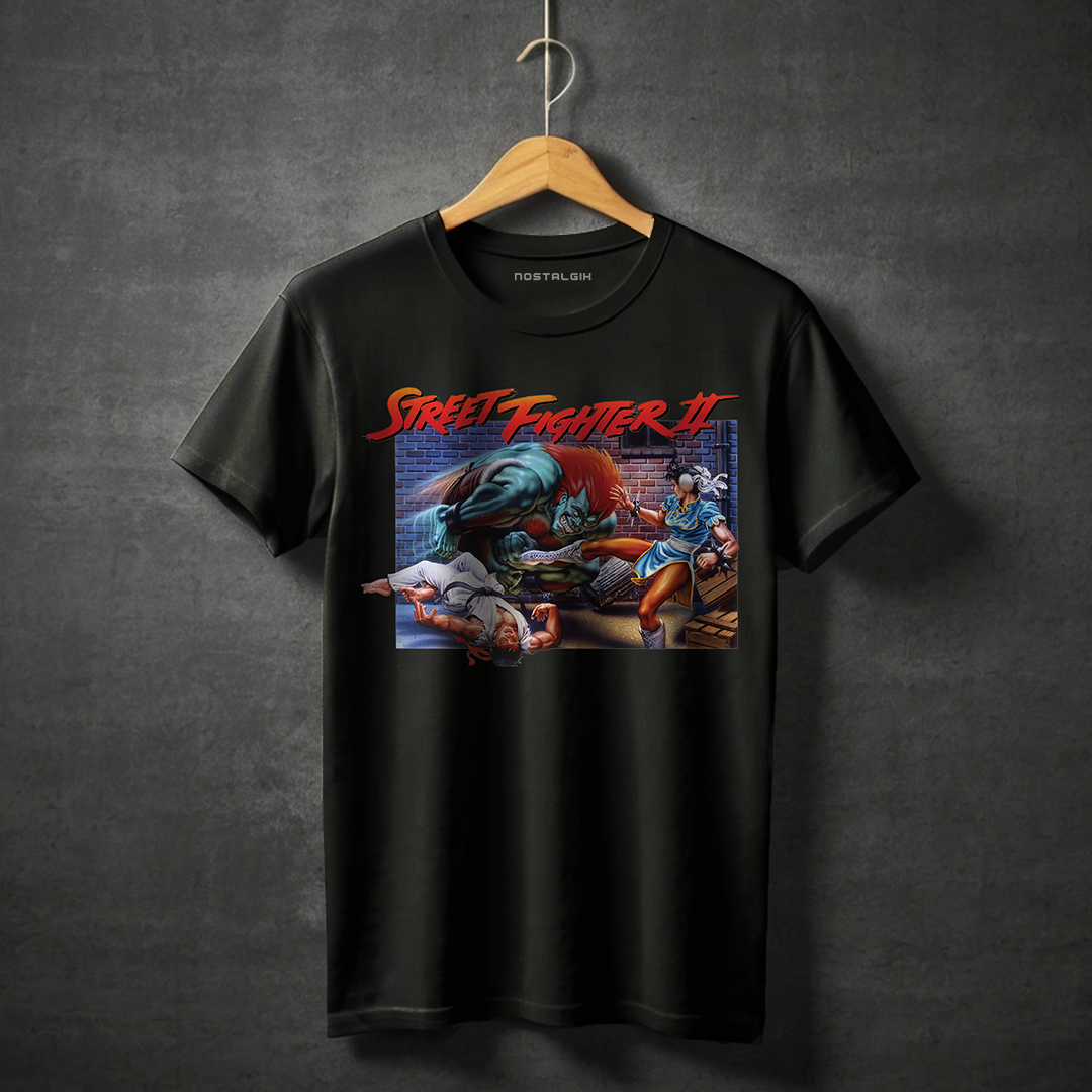 Playera Street Fighter II (SNES Cover)